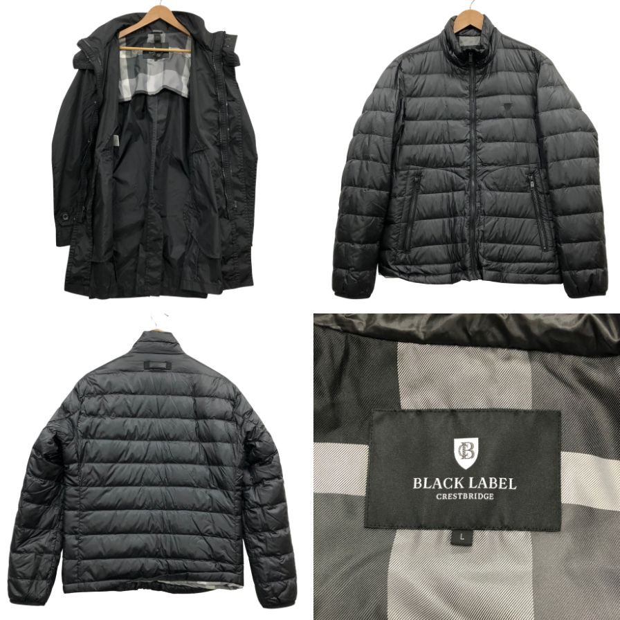 美品◆ブラックレーベル クレストブリッジ リモンタ ナイロンジャケット ブラック メンズ Lサイズ BLACK LABEL  CRESTBRIDGE LIMONTA 【AFA7】