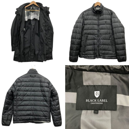 美品◆ブラックレーベル クレストブリッジ リモンタ ナイロンジャケット ブラック メンズ Lサイズ BLACK LABEL  CRESTBRIDGE LIMONTA 【AFA7】