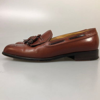 バリー キルト タッセル ローファー メンズ7E ブラウン BALLY 約25.5cm【AFC3】