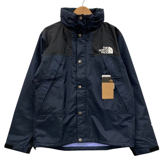 新品同様◆ザ ノースフェイス マウンテンレインテックスジャケット ネイビー×ブラック メンズ サイズL NP12333 THE NORTH FACE 【AFB12】