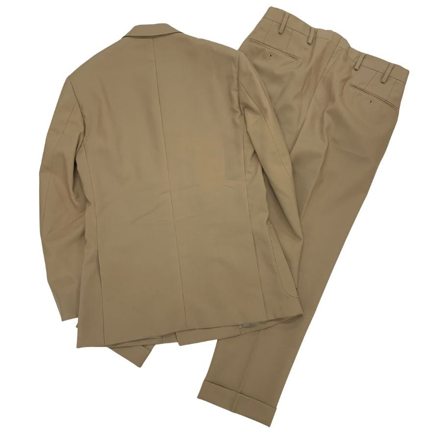 ヒルトン スーツ セットアップ ダブル ベージュ サイズL メンズ 背抜き HILTON【AFA22】