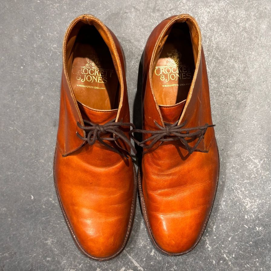 クロケット&ジョーンズ レザーシューズ  SUBS チャートシー チャッカブーツ カーフ ブラウン サイズUK7E メンズ CROCKETT&JONES ブーツ 約25.5cm【LA】【中古】