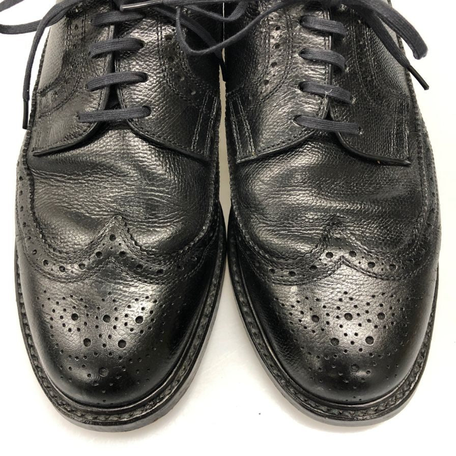 リーガル レザーシューズ ウイングチップ  シボレザー  サイズ24 ブラック REGAL 約24.0cm【AFC46】