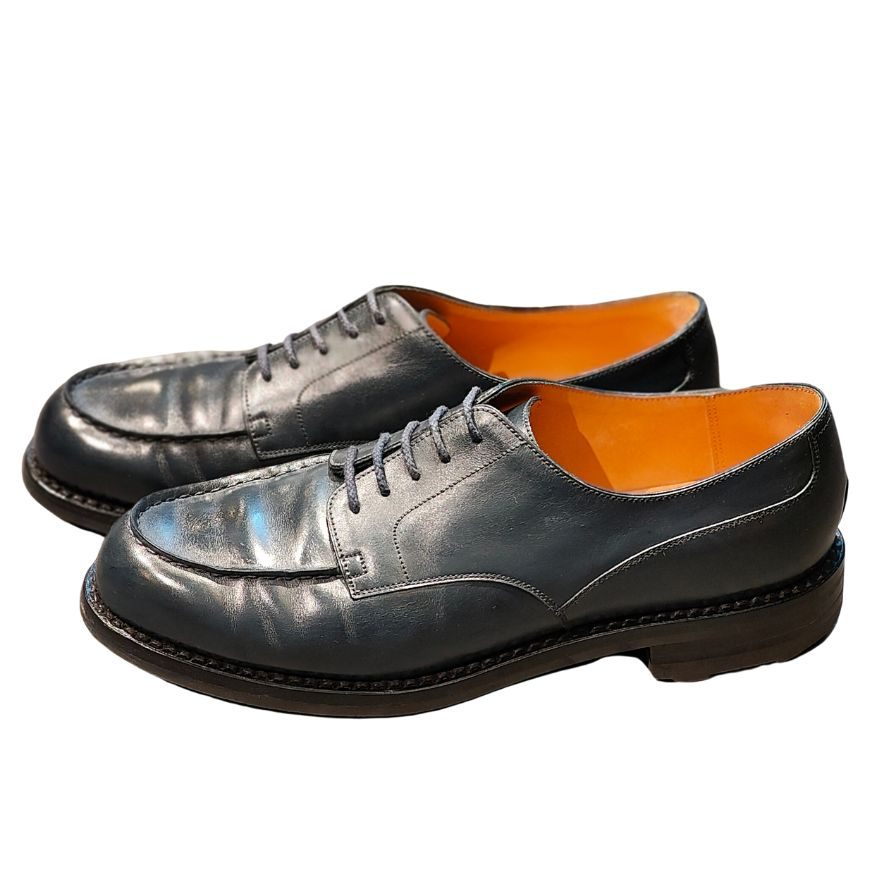 ジェイエムウエストン レザーシューズ 641 ゴルフ Uチップ ボックスカーフ ブルー サイズUK7C J.M.WESTON ビジネスシューズ 約25.0cm【LA】【中古】