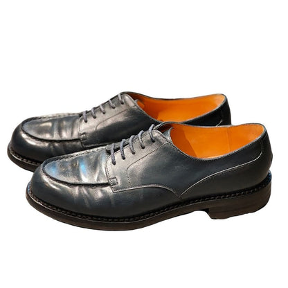 ジェイエムウエストン レザーシューズ 641 ゴルフ Uチップ ボックスカーフ ブルー サイズUK7C J.M.WESTON ビジネスシューズ 約25.0cm【LA】【中古】