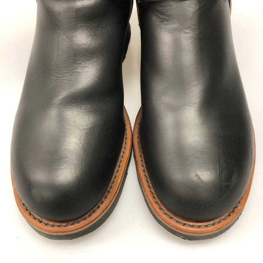 レッドウィング エンジニアブーツ 2268 PT91 刺繍羽タグ メンズ サイズ7.5D ブラック REDWING 約25.5cm【AFI30】