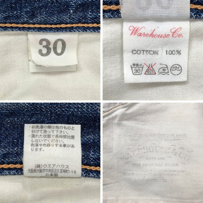 ウェアハウス デニムパンツ 1001XX 牛バッチ サイズW30L34 WAREHOUSE 【AFB33】