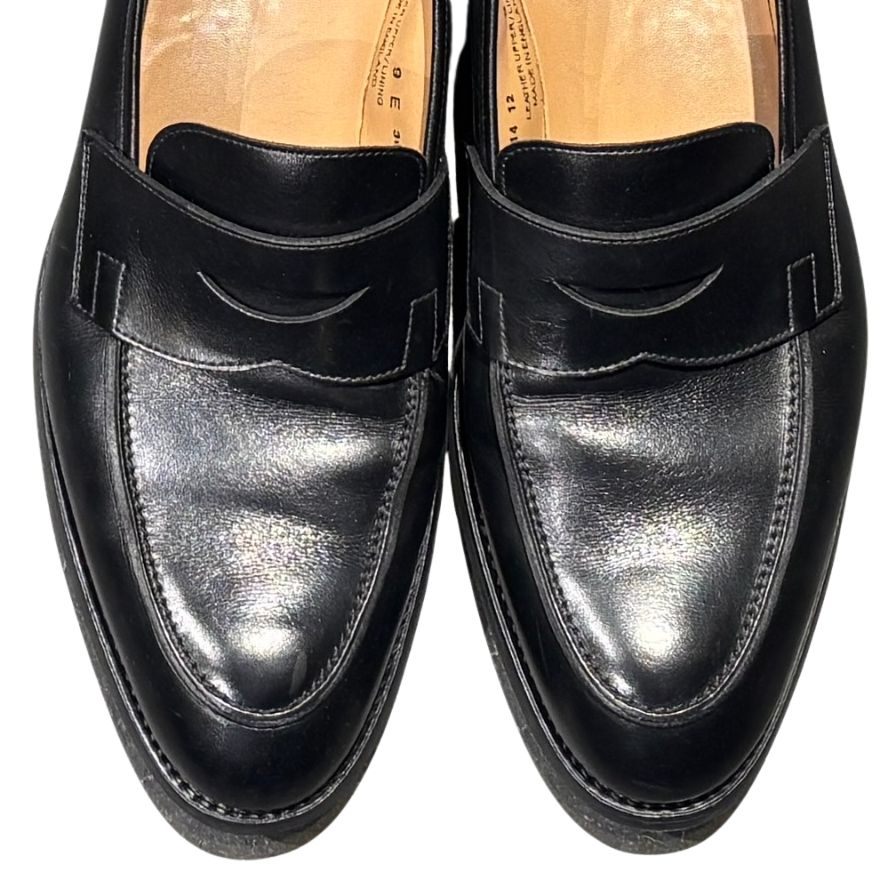 クロケット&ジョーンズ レザーシューズ ローファー  6414 ブラック メンズ サイズUK9E CROCKETT&JONES ローファー 約27.5cm【LA】【中古】