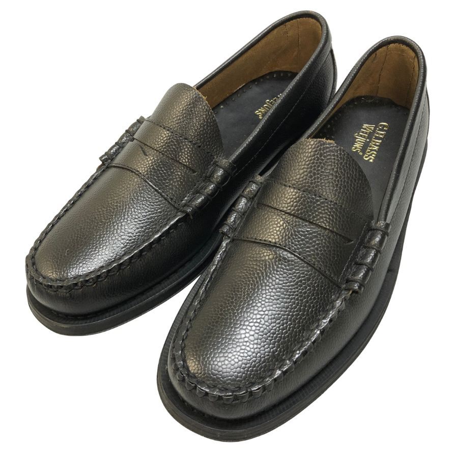 ジーエイチバス ローファー ウィージャンズ ラーソン シボレザー サイズ6 メンズ ブラック G.H.Bass&Co. WEEJUNS LARSON ローファー 約24.0cm【LA】【中古】