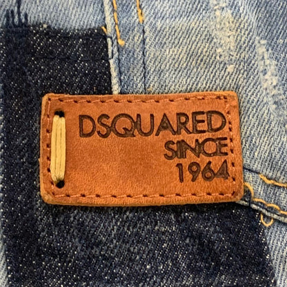 ディースクエアード デニムパンツ cool girl cropped jean エイジング加工 ペイント加工 コットン ポリウレタン サイズ38 レディース ブルー DSQUARED2 【AFB17】