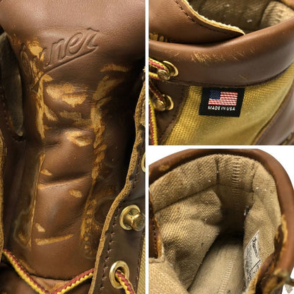 ダナー レースアップブーツ ダナーライト 30420X レザー キャンバス ビブラム ブラウン メンズ サイズUS7 Danner Vibram 約25.0cm【AFD4】