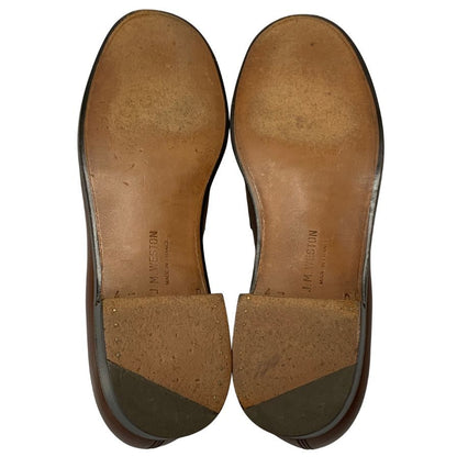 ジェイエムウエストン 180シグニチャー ローファー ボックスカーフ ブラウン UK4.5D J.M.WESTON ローファー 約24.5cm【LA】【中古】