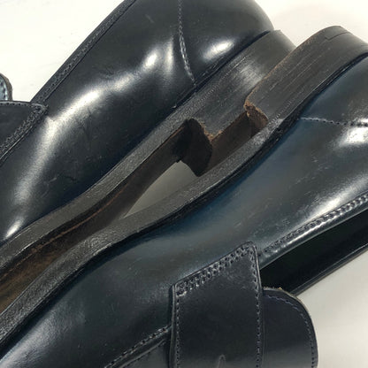 クロケット＆ジョーンズ ROMSEY コインローファー コードバン ネイビー サイズUK6E メンズ Crockett & Jones 約24.5cm【AFD7】