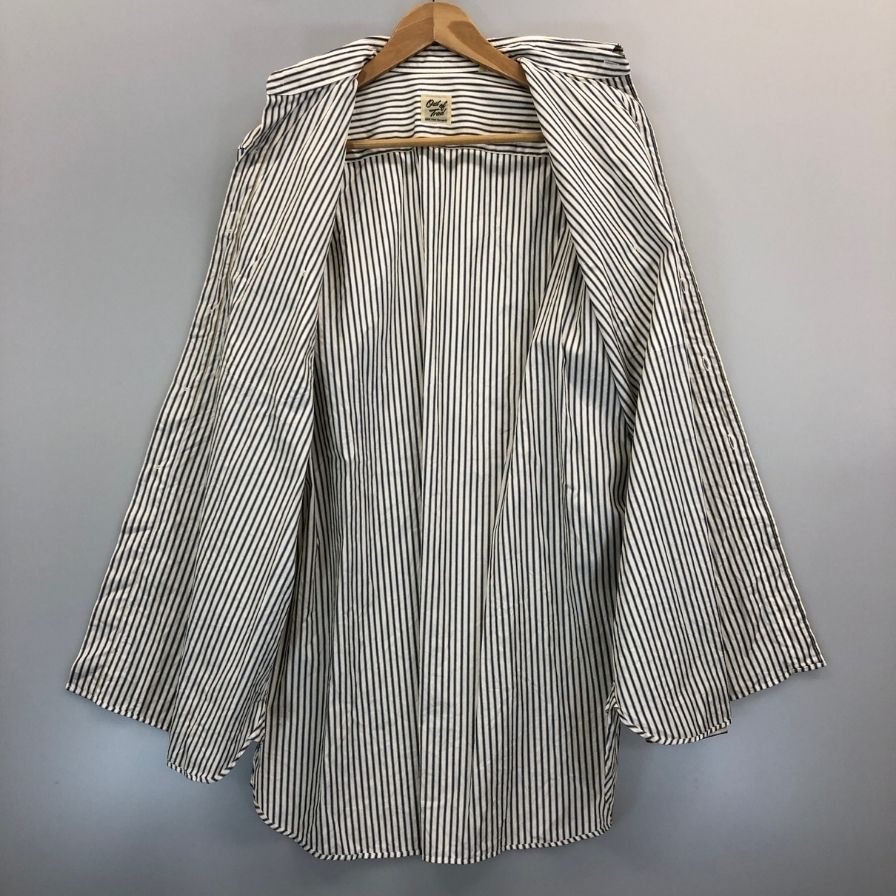 極美品◆アウトオブトラッド ダブルカフスシャツ アンソニー チェック柄 ホワイト系 メンズ サイズ2 OUT OF TRAD 【AFB45】