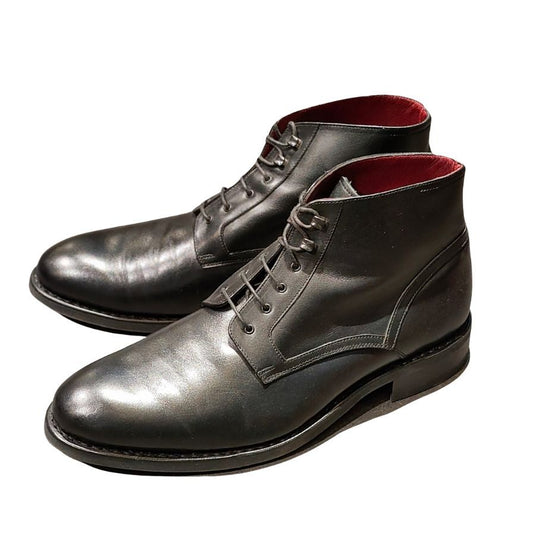 パラブーツ レーズアップブーツ プレーントゥ  カーフ サイズ7.5 メンズ ブラック PARABOOT ブーツ 約26.0cm【LA】【中古】