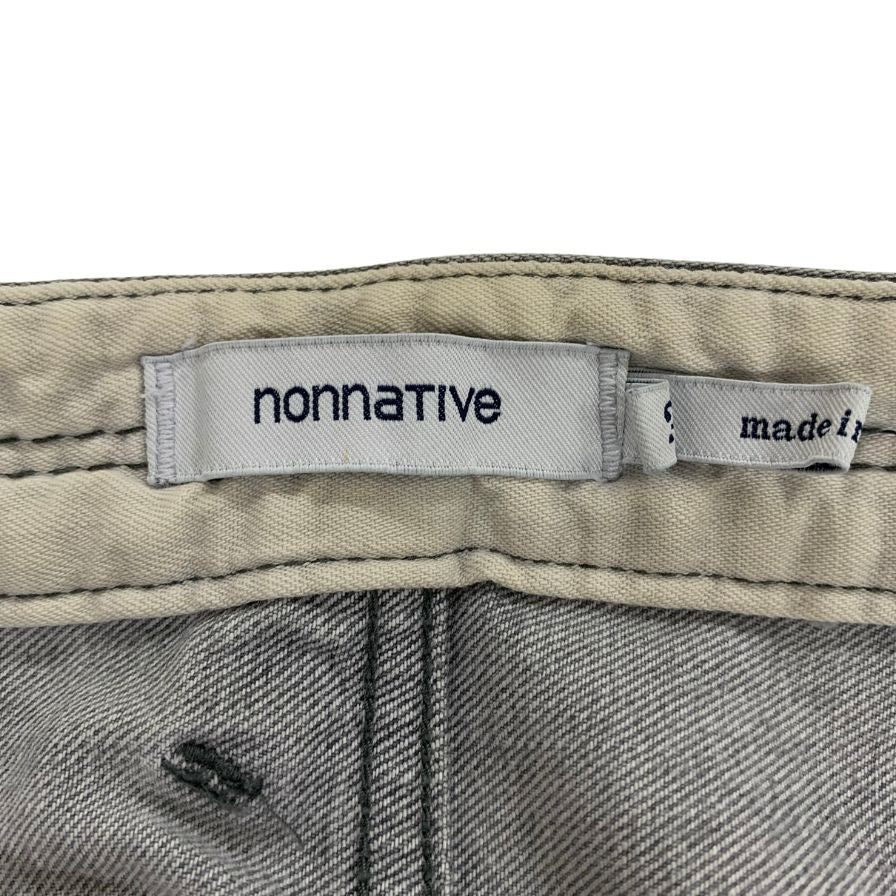 中古◆ノンネイティブ デニムパンツ ダメージ DWELLER TAPERED FIT NN-P3708 メンズ グレー サイズ3 nonnative 【AFB43】