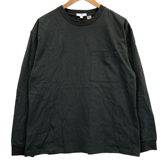 新品同様◆サフューズ ロングスリーブTシャツ TW-01185 チャコールグレー サイズL メンズ USAコットン SUFFUSE 【AFB4】