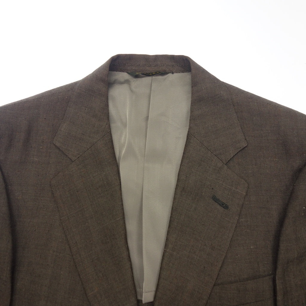 Used Cheviot Jacket Linen Men's Gray Size AB7 Cheviot [AFB18] 