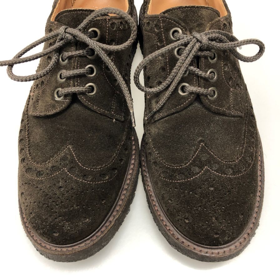 チーニー ウイングチップ スエード ダーク ダークブラウン UK6 メンズ JOSEPH CHEANEY 約25.0cm【AFC2】