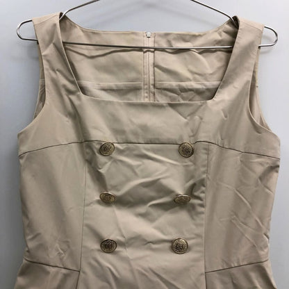 美品◆フォクシー ニューヨーク ノースリーブ 膝丈ワンピース アイボリー 40サイズ 28694-NAOFF409P FOXEY NEWYORK 【AFB24】