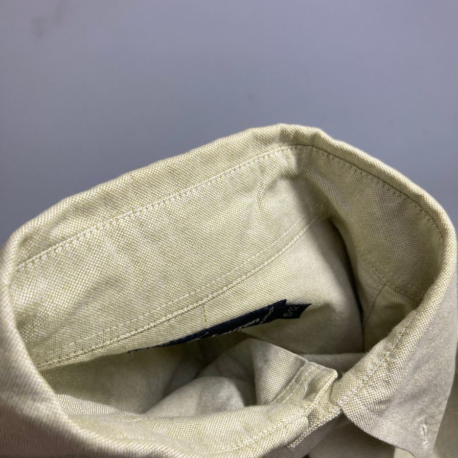 美品◆ラルフローレン ボタンダウンシャツ 90年代 yarmouth カーキ メンズ サイズ15-32 Ralph Lauren 【AFB5】