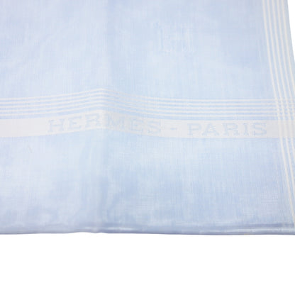 エルメス ハンカチ コットン100% ブルー系 レディース HERMES【AFB55】【中古】