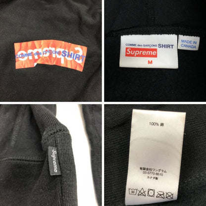 美品◆シュプリーム コムデギャルソン パーカー スプリットボックスロゴ サイズ M supreme 【AFB11】
