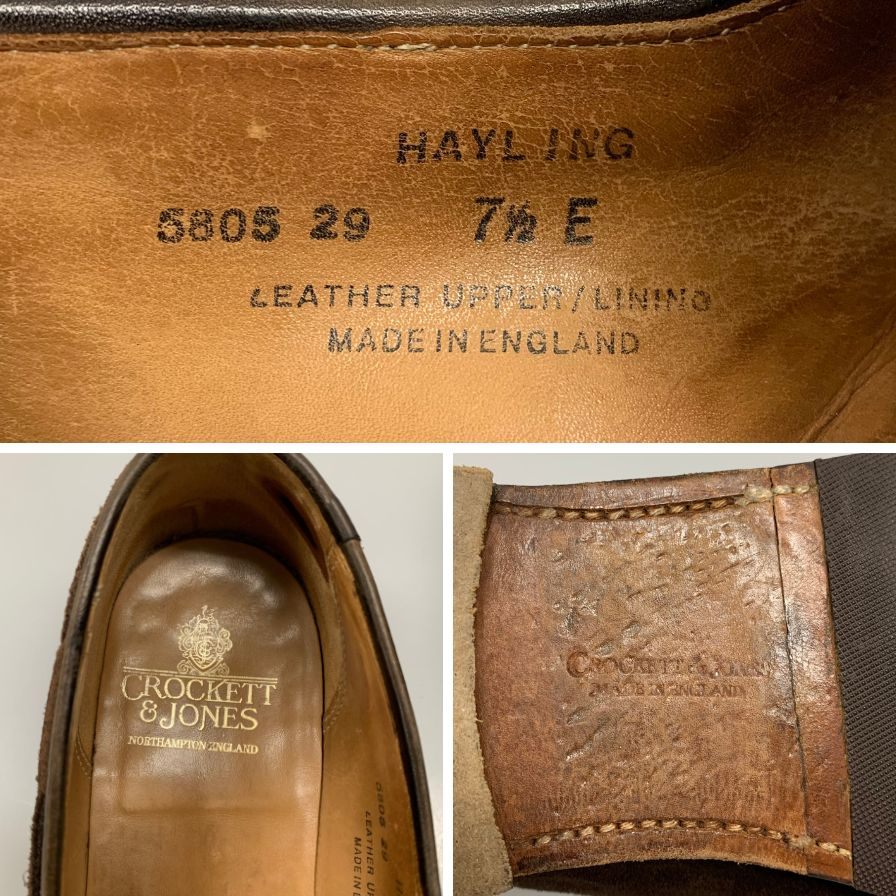 クロケット&ジョーンズ ローファー タッセルローファー ヘイリング スエード ダークブラウン サイズ7.5 CROCKETT&JONES  HAYLING 約26.0cm【AFC41】