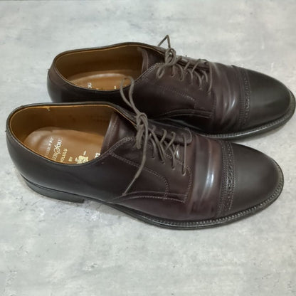 オールデン 43518 パンチドキャップトゥ コードバン ダークバーガンディ メンズ サイズUS8D ALDEN ビジネスシューズ 約26.0cm【LA】【中古】