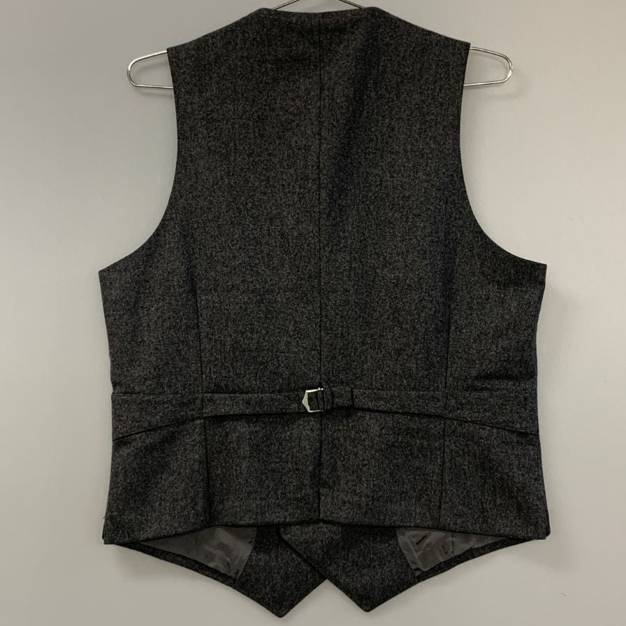 極美品◆ユニバーサルランゲージ ベスト ダブル カノニコ サイズ46 グレー系 メンズ VITALE BARBERIS CANONICO UNIVERSAL LANGUAGE 【AFB11】