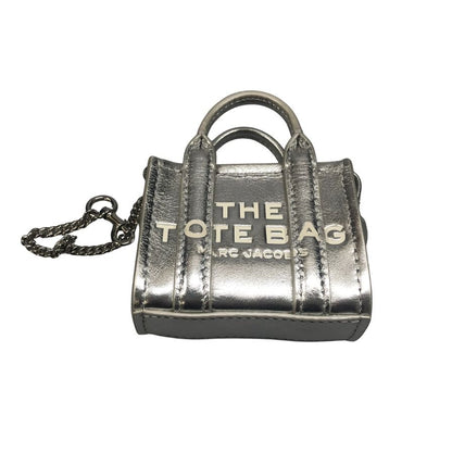 マークジェイコブス キーホルダー ナノトートチャーム シルバー MARC JACOBS【AFI27】【中古】