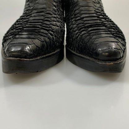 マサトモ  サイドゴアブーツ クロコ風 ブラック サイズ26相当 MASATOMO 約26.0cm【AFC32】
