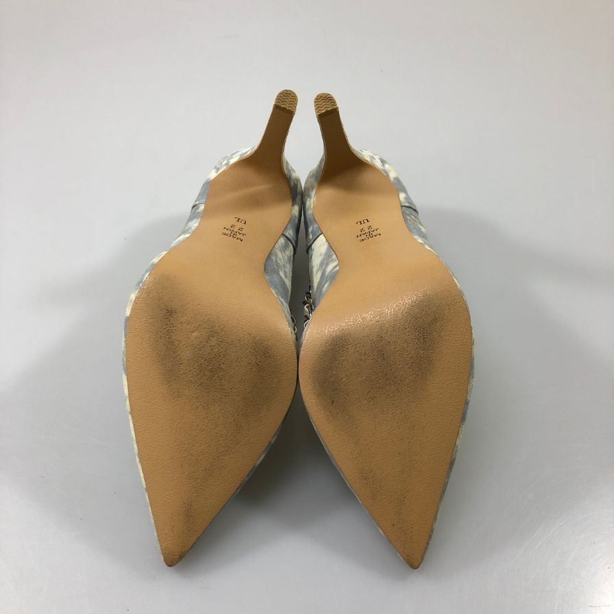 ダイアナ ヒールパンプス チェーン 総柄 レディース サイズ22㎝ DIANA 約22.0cm【AFC49】