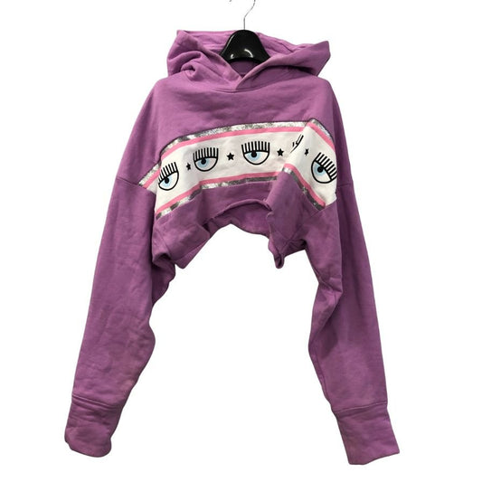 中古◆キアラ フェラーニ プルオーバーパーカー ショート丈 パープル系 レディース サイズXS Chiara Ferragni 【AFB51】