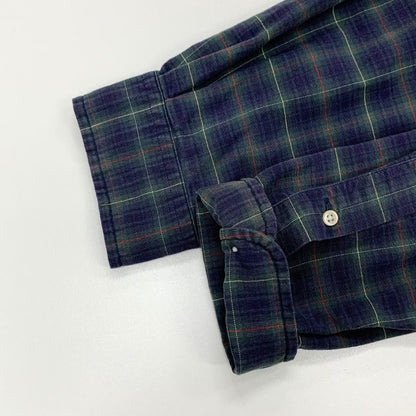 美品◆ラルフローレン 90S チェックシャツ パープル系 メンズ サイズ2XL RALPH LAUREN 【AFB10】
