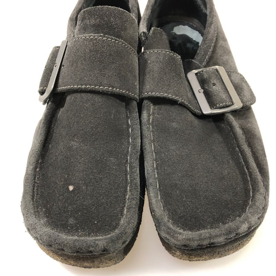クラークス ワラビー スエード ブラック メンズ サイズ26.5 Clarks 約26.5cm【AFC52】