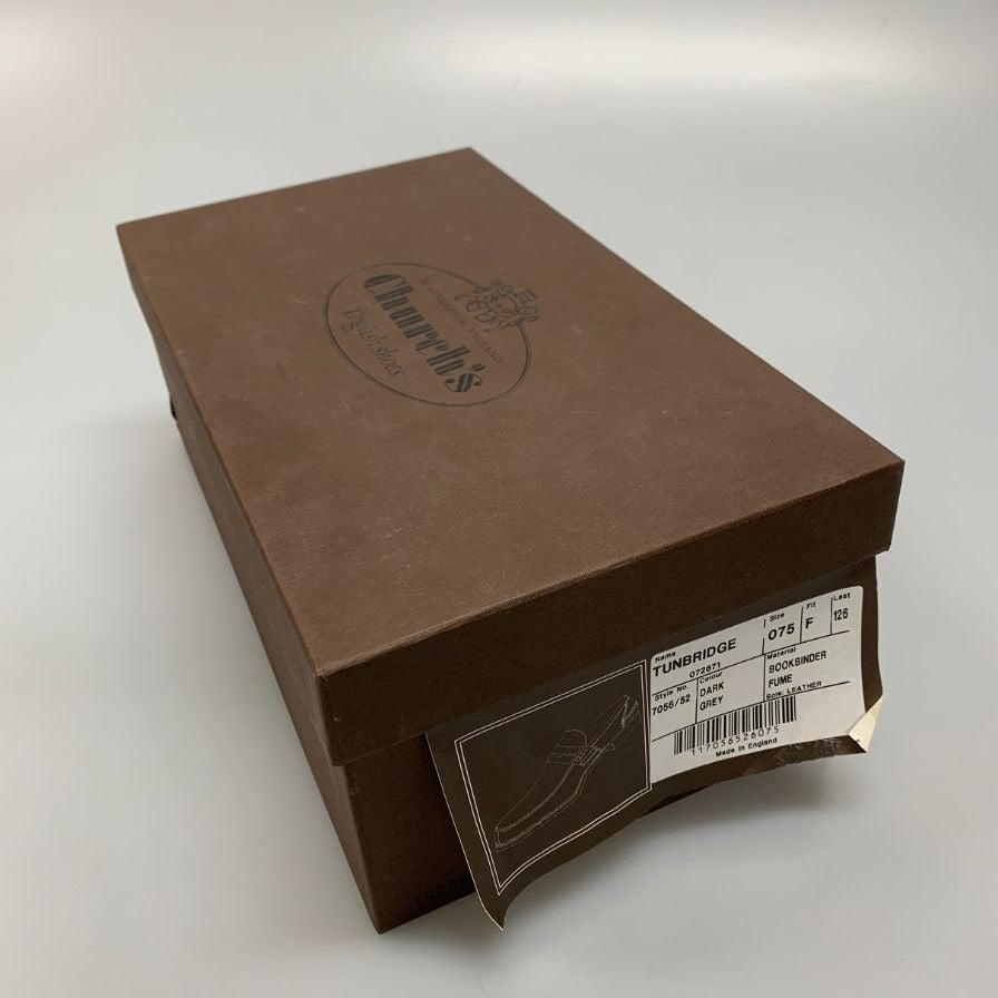 チャーチ ローファー タンブリッジ 4都市 ブックバインダーカーフ グレー サイズUK75F Church's ローファー 約26.0cm【LA】【中古】
