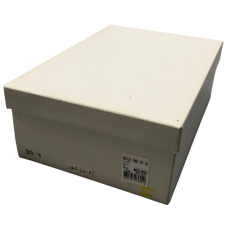 新宿屋 レースアップシューズ 3313 レザー シルバーシャーク ブラック レディース サイズ21.5 shinjukuya 約21.5cm【7-10】