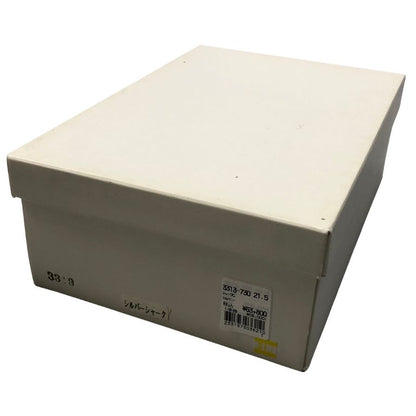 新宿屋 レースアップシューズ 3313 レザー シルバーシャーク ブラック レディース サイズ21.5 shinjukuya 約21.5cm【7-10】