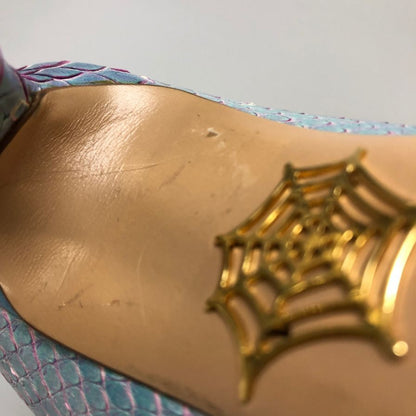 シャーロットオリンピア パンプス ハイヒール パイソン サイズ36.5 レディース ブルー系 Charlotte Olympia 約23.5cm【AFC2】