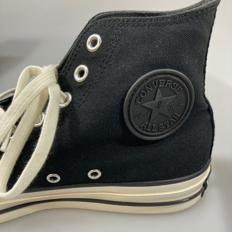 コンバース アニエスベーオールスターコラボ ハイカットスニーカー メンズ ブラック サイズ25cm CONVERSE×agnes b. 約25.0cm【AFD5】