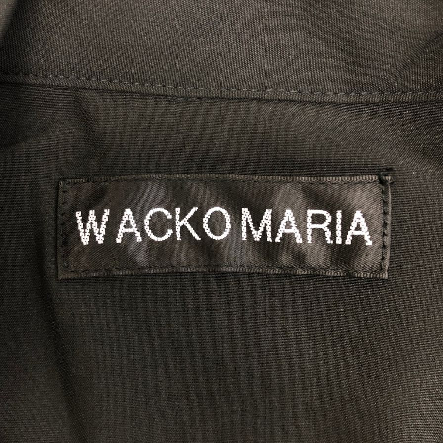 新品同様◆ワコマリア オープンカラーシャツ ブラック メンズ サイズM WACKO MARIA 【AFB39】