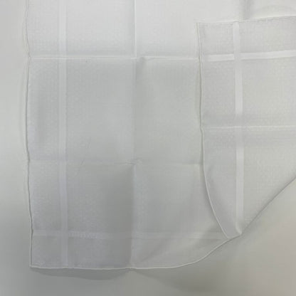 エルメス ハンカチ コットン100% ホワイト レディース HERMES【AFI6】【中古】