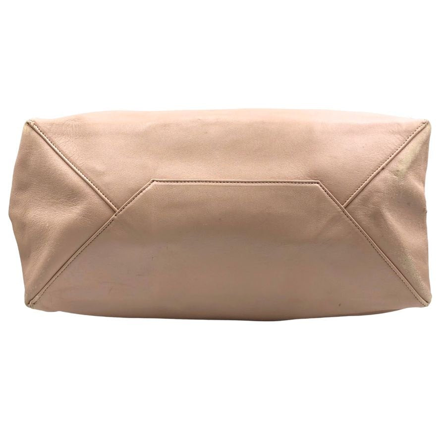 セリーヌ ホリゾンタルカバ レザー トートバッグ ピンク レディース フィービー期 CELINE horizontal cabas【AFE8】