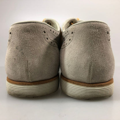 サントーニ スエード スニーカー ウィングチップ ローカット ライトグレー メンズ サイズ7.5 Santoni 約26.5cm【AFC47】