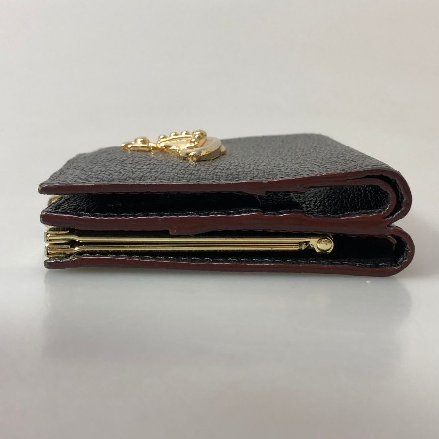 ヴィヴィアンウェストウッド 二つ折り がま口財布 オーブ 黒 Vivienne Westwood【AFI21】
