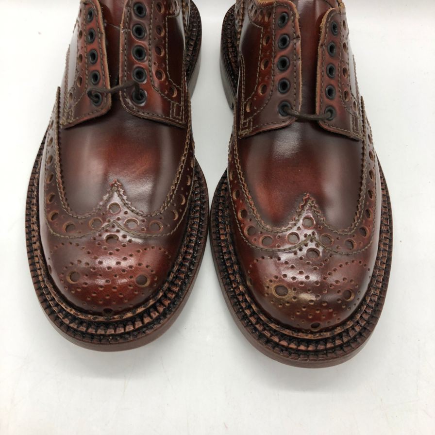 グレンソン アーチー ウィングチップ レザーシューズ ブラウン サイズ 6 メンズ GRENSON 約25.0cm【AFD13】