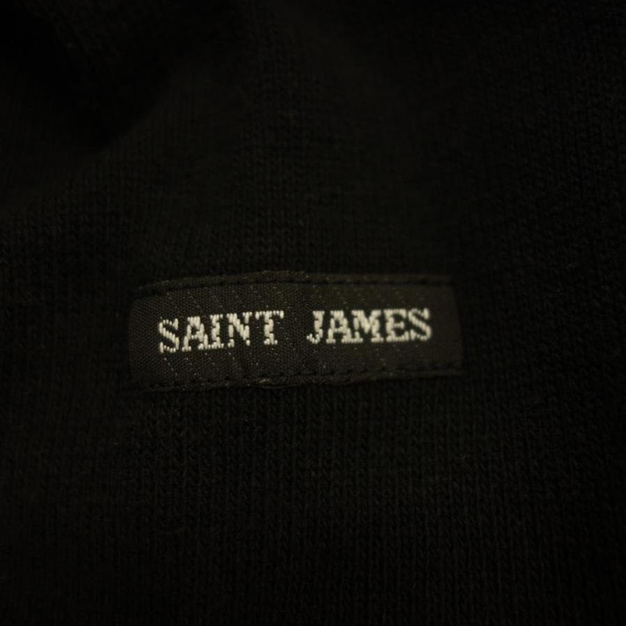 美品◆セントジェームス カットソー バスクシャツ ギルド ウエッソン レディース XS表記 ブラック SAINT JAMES L'ATELIER OUESSANT GUILD 【AFB34】