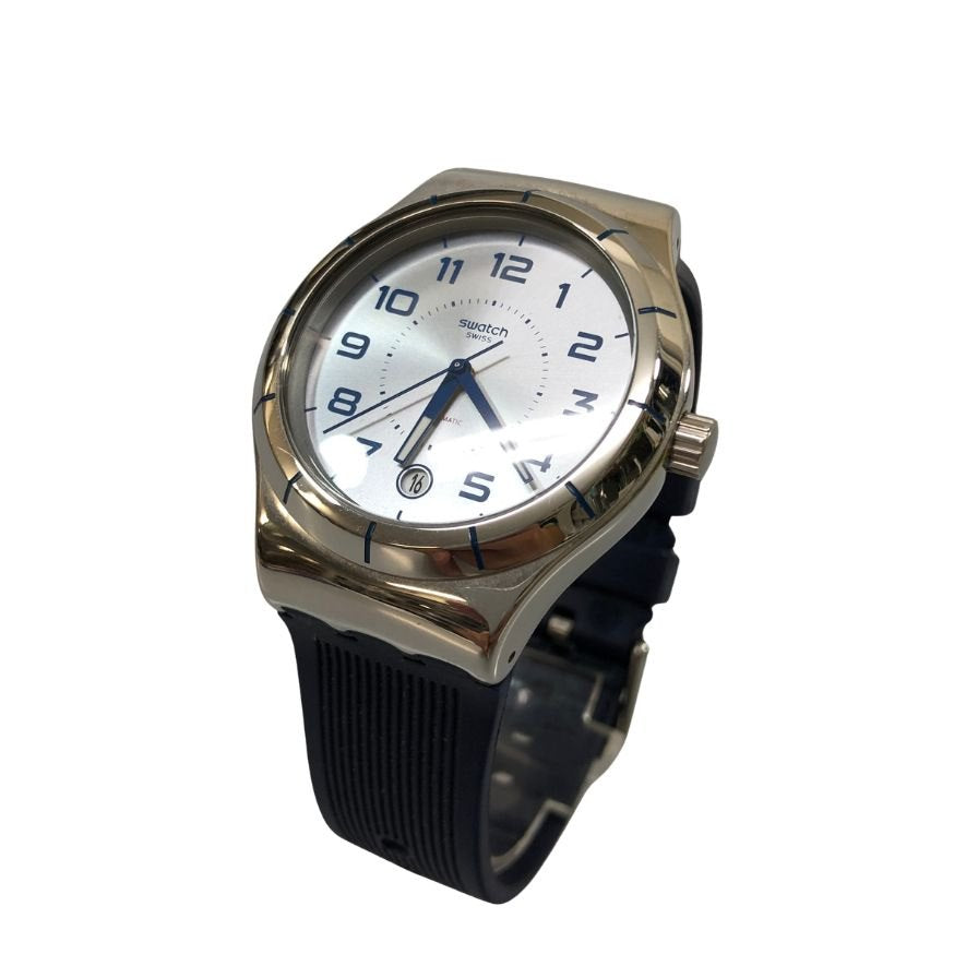 スウォッチ 腕時計 自動巻き オートマチック ラバーバンド 19 JEWELS シルバー系 SWATCH【AFI27】