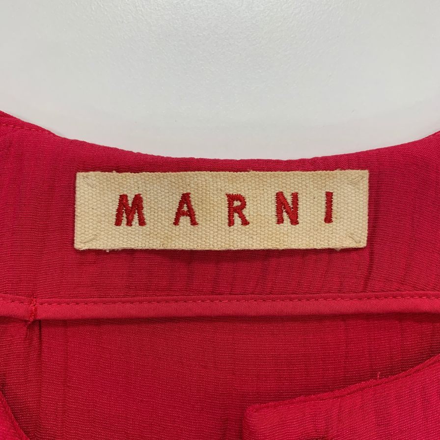 極美品◆マルニ ノーカラーベスト ピンク レディース サイズ40 MARNI 【AFB2】
